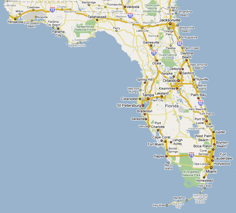 Florida South West Coast Map - United States Map